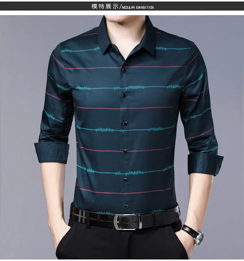 polo formal shirts for men striped