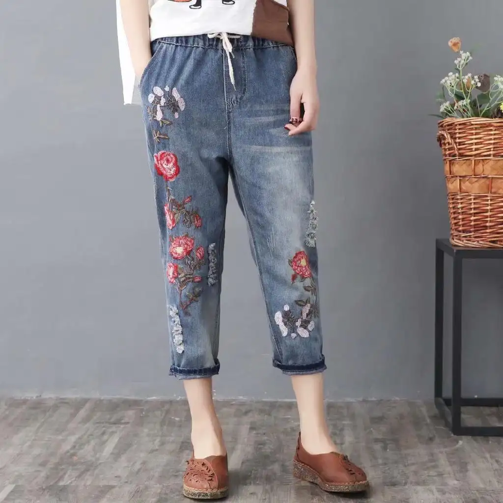 three quarter jeans womens