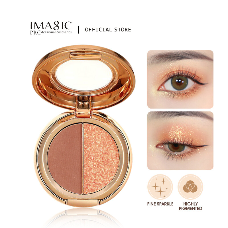 Imagic phấn mắt phấn mắt 3 màu không thấm nước phấn mắt lấp lánh cho người mới bắt đầu trang điểm