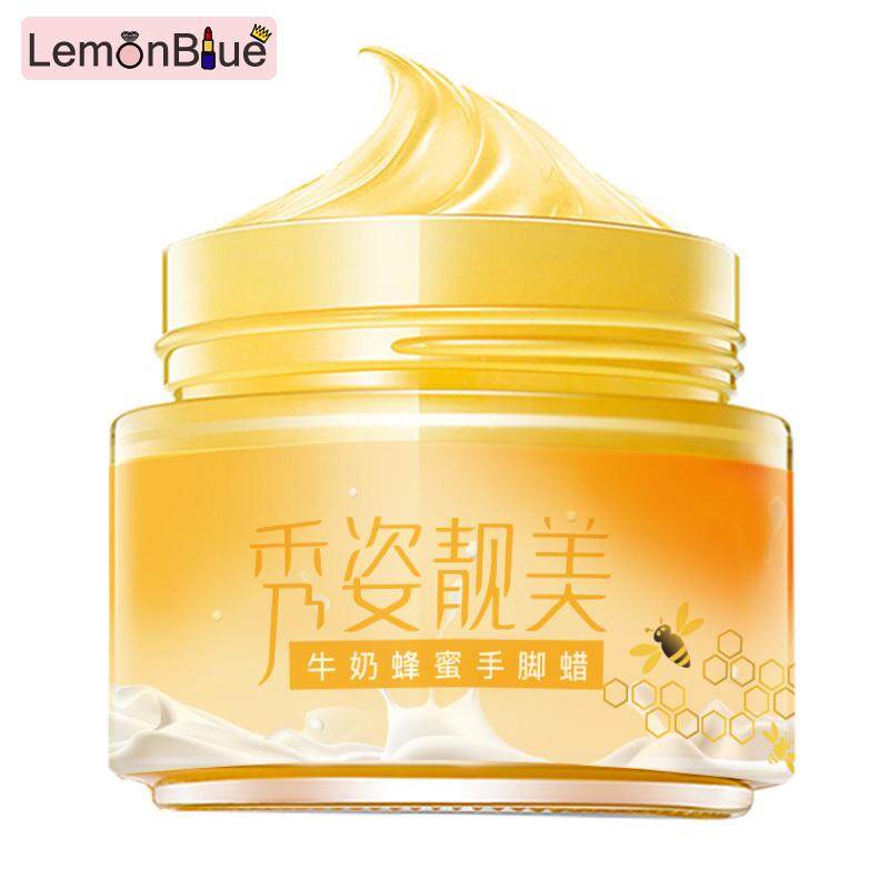 Gambar [RAYA SALE] LemonBlue Milk Honey Hand Wax Hydrating Whitening Exfoliating Men Woman Skin Care Hand Foot Mask
