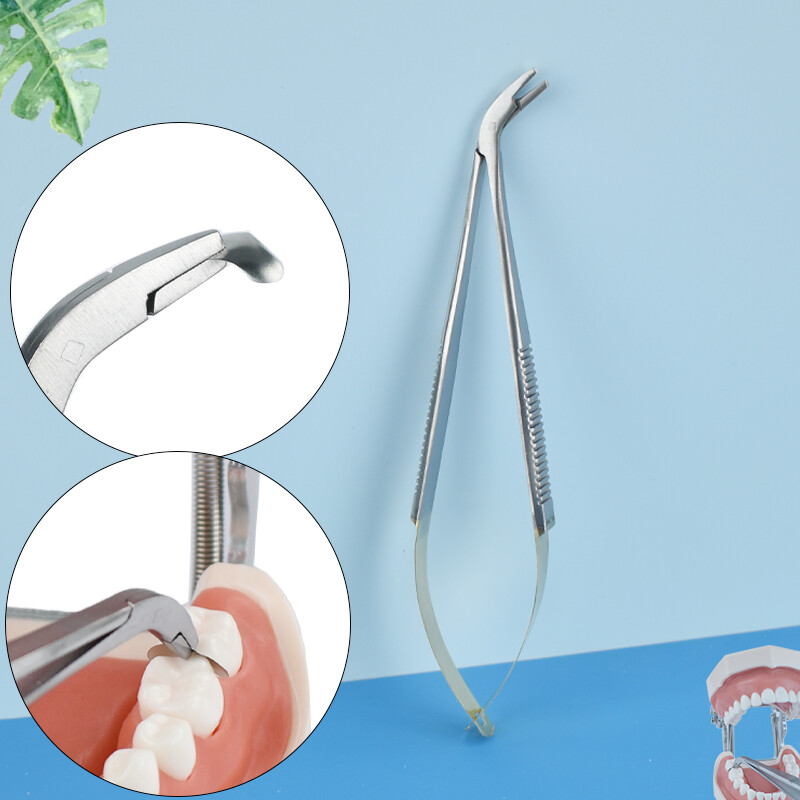 Ma Trận răng ma trận kẹp giữ Tweezer thép không gỉ ma trận ban nhạc Kìm dụng cụ nha khoa