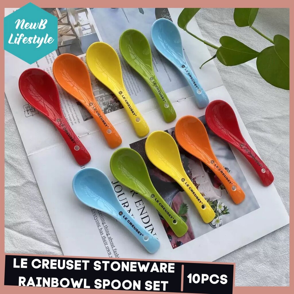 Gambar LE CREUSET Stoneware Tableware Spoon Rainbowl Multi Color series of 10 in 1 Set