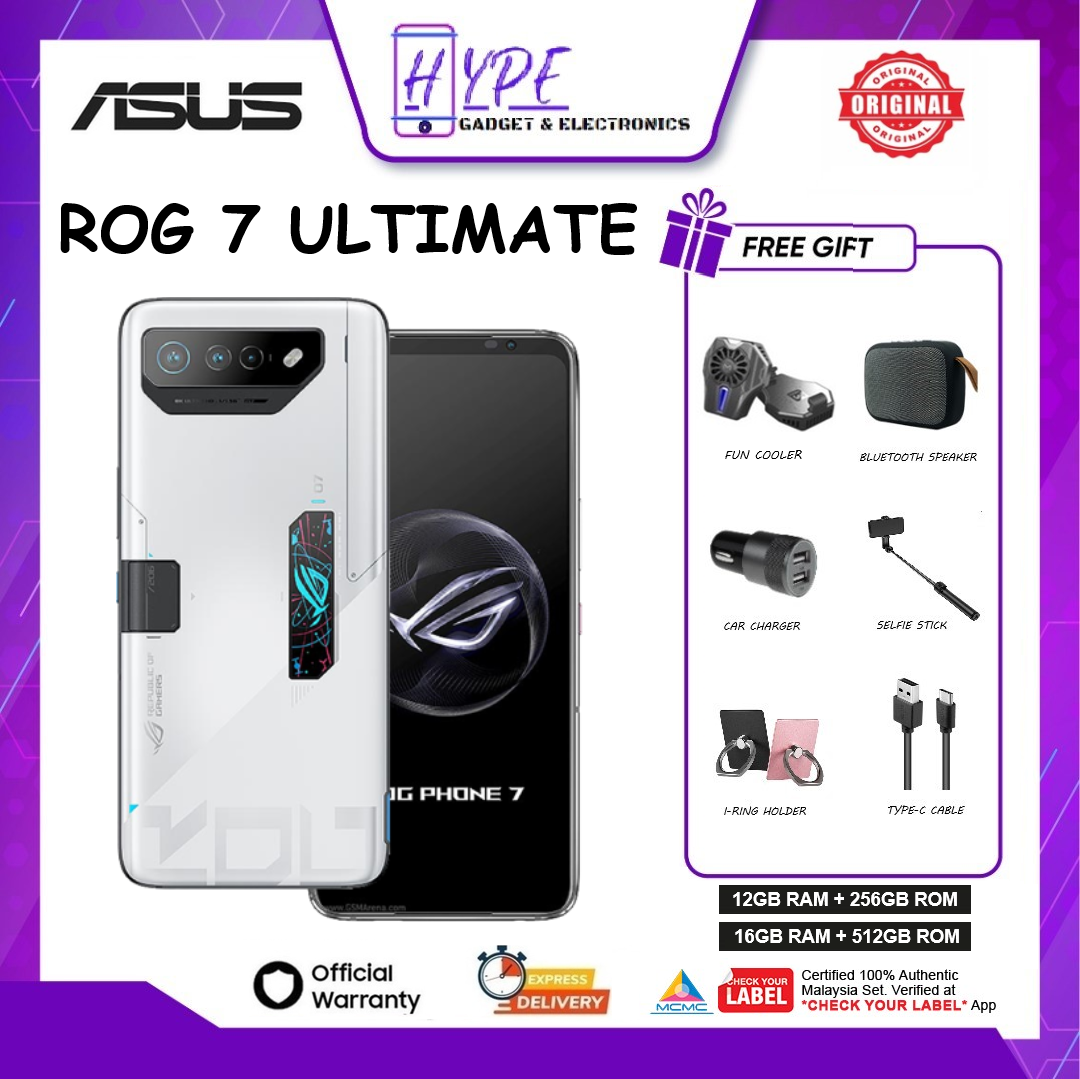 Asus ROG Phone 7 Ultimate 5G l Snapdragon 8 Gen 2 l 16GB RAM + 512GB ROM l 165Hz AMOLED screen l 6000mAh | With 1 Year Warranty By ASUS Malaysia