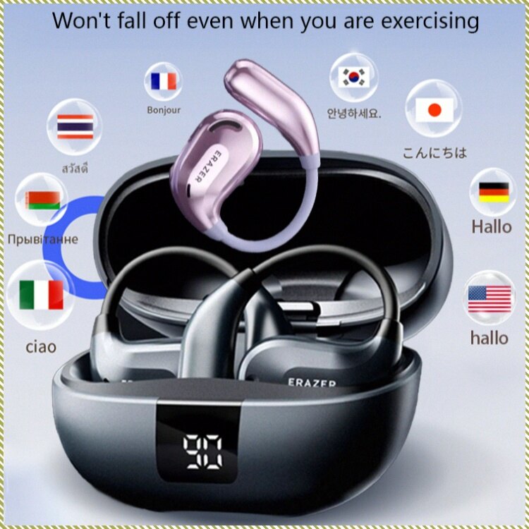 Translation Headset Long Time Wearing Bluetooth Headset Adapts to Different Ear Shapes Anti-interference