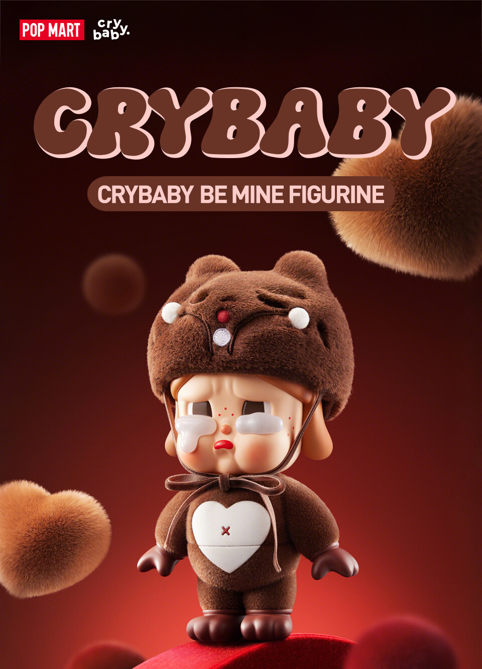 POP MART CRYBABY BE MINE FIGURINE Popmart Pvc/Abs Figurine 17Cm