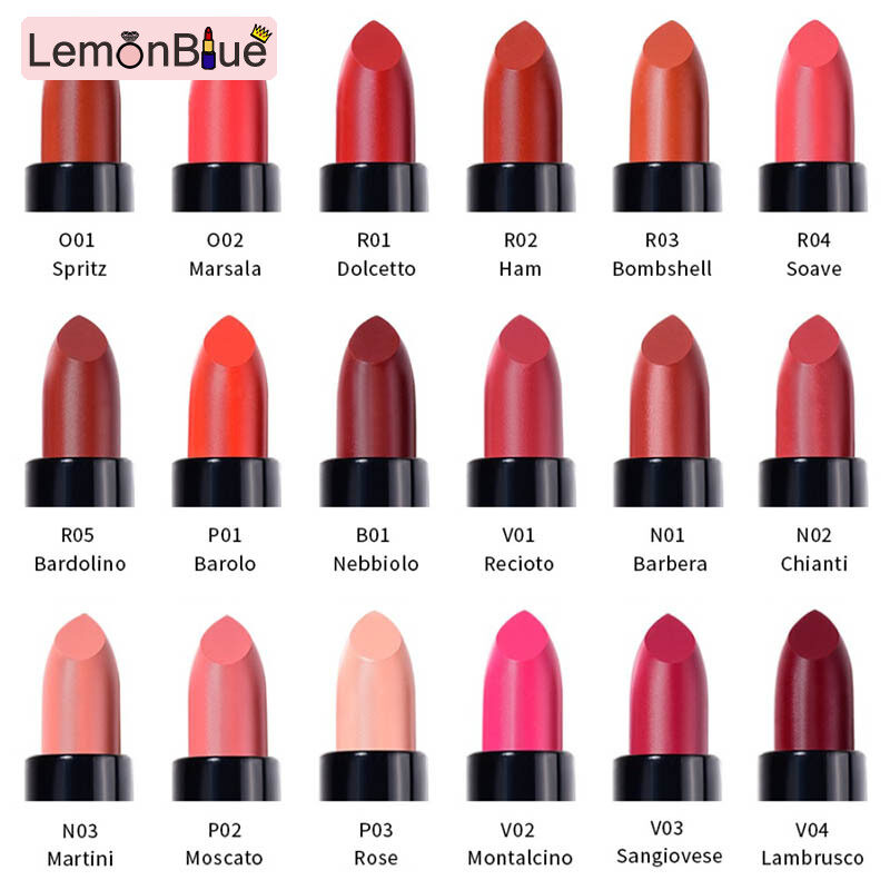 Gambar LemonBlue New Matte Lipstick Lot Cosmetic Waterproof Long Lasting Pigment Velvet Sexy Lip Matte Nude Lipstick