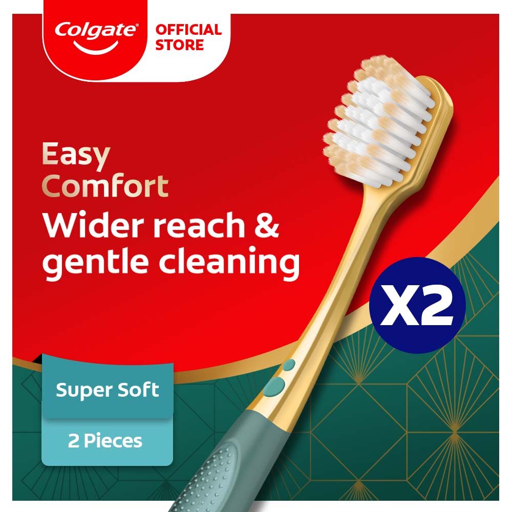Gambar Colgate Easy Comfort Wide Head Super Soft Toothbrush 1s [Bundle of 2]