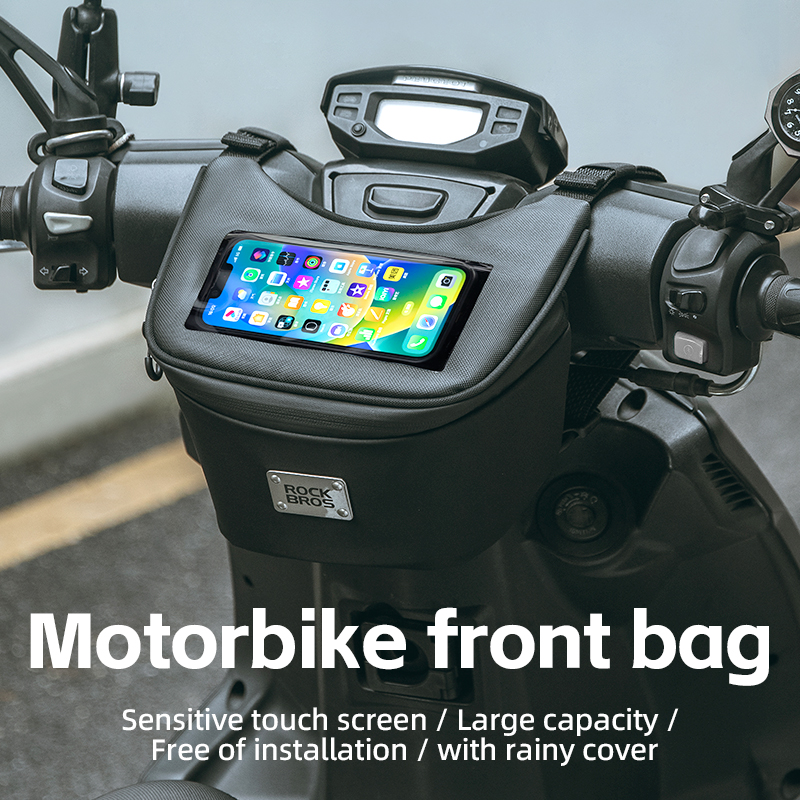 ROCKBROS Motorcycle Handlebar Bag 6.2 Inch Touch Screen 2L Large Capacity Belt Bag for Men Women 3D EVA Quick Release Cellphone Bag with Waterproof Rain Cover Giá 593,000 Đồng*Miễn phí vận chuyển