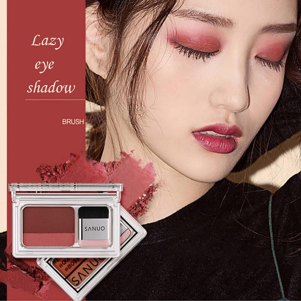 Phấn Mắt Lười 2 Màu VOPRO, Phấn Cầu Vồng Làm Đẹp Lung Linh