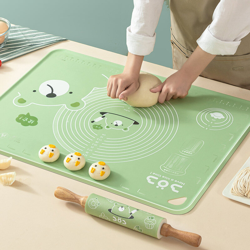 Gambar Food Grade Kneading Pad Silicone Dumpling Dough Pad Panel Dough Pad Chopping Board Rolling Panel Baking