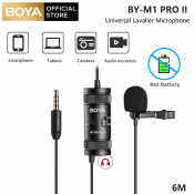 BOYA BY-M1 Pro II Clip-On Lavalier Microphone for Devices