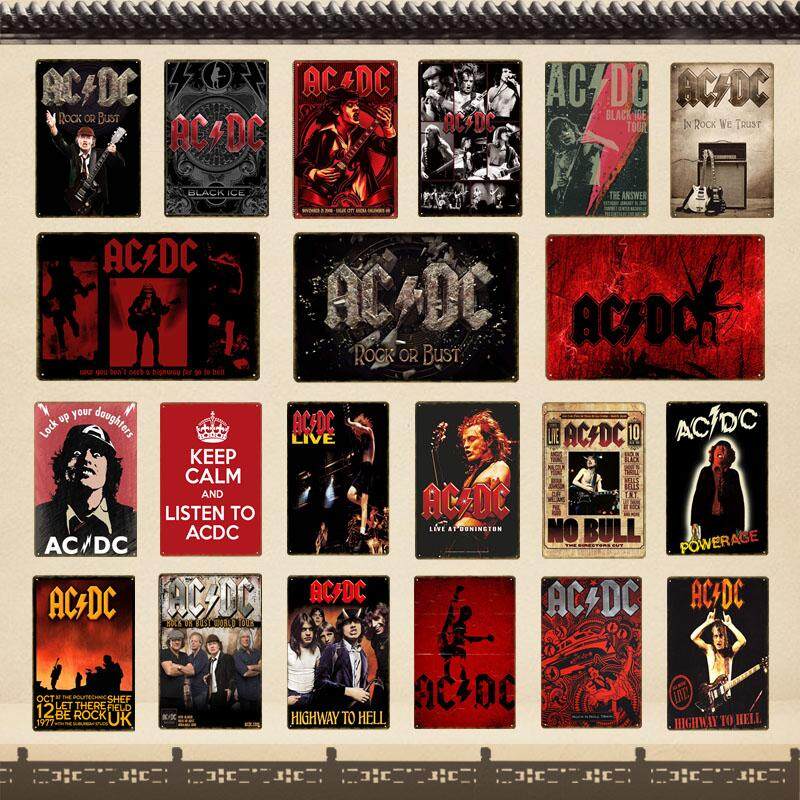Natural 20x30 Cm Acdc Band Music Bar Club Advertising Plaque Metal Tin Signs Vintage Home Decor Art Craft Gift Wall Poster Ac Dc Stickers Lazada Singapore