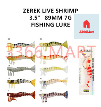 ZEREK LIVE SHRIMP 3.5” 89MM 7G FISHING LURE