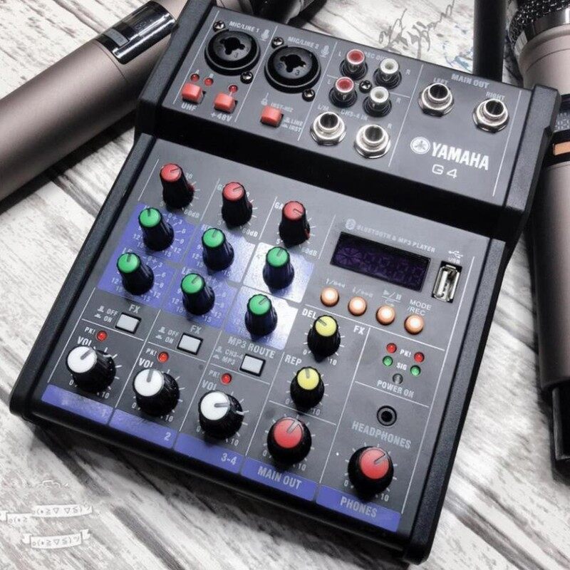 Bộ Mixer Yamaha G4 USB - Bộ trộn âm thanh Mixer Chuyên Karaoke Livestream Thu