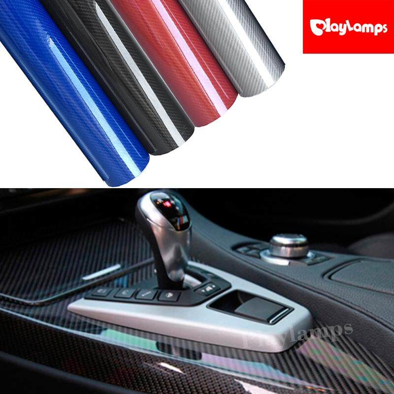 30x152cm 5d High Glossy Carbon Fiber Vinyl Wrap Film Auto Car Truck Interior Diy Decoration Sticker Car Styling