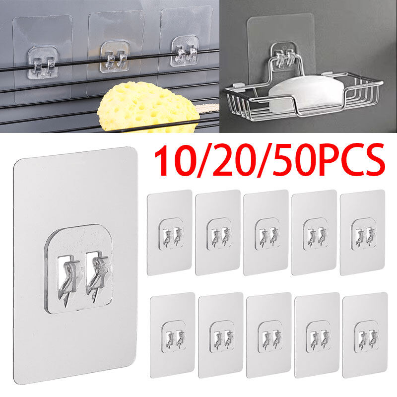 Yespery 10/20/50 cái chốt giá lưu trữ Móc dính chắc treo tường phòng tắm không có dấu vết khóa móc không đục lỗ