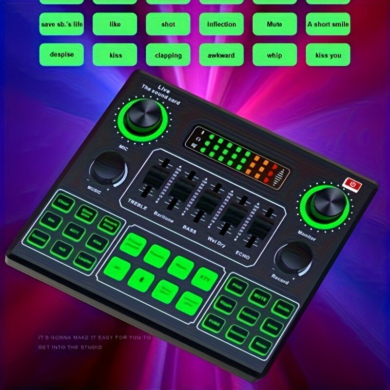 XIAOKOA Audio Interface Podcast Equipment Caster-All In One - Portable Podcast Production Studio With Premium Mic Preamp For Podcast Recording, Streaming, DJ, PC, Smartphone ราคา 1,060 บาท*ส่งฟรี