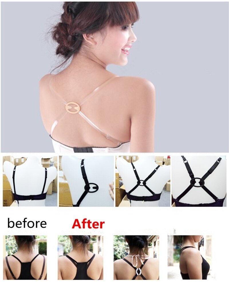 12pcs Bra Strap Clips Conceal Straps Cleavage Control