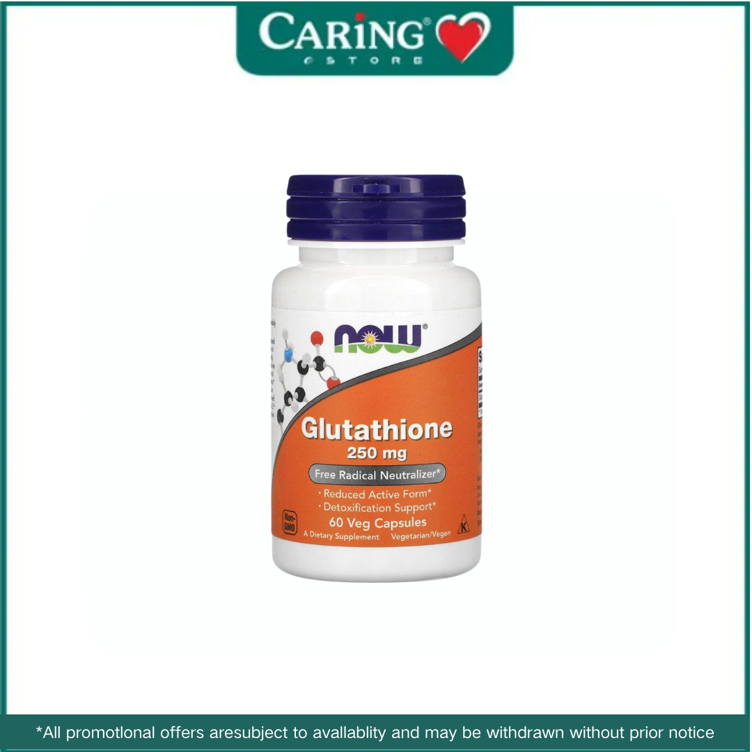 Now Foods Glutathione 500 Mg Veg Capsules - Free Radical Protection &  Non-Gmo
