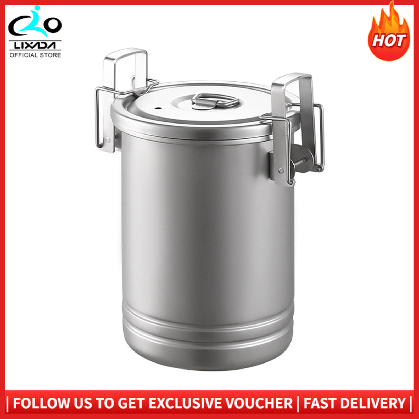 LIXADA Camping Hiking Rice Cooker Outdoor Portable Picnic Cookware Stainless Steel Pot Multifunctional Travel Cooking Accessory ราคา 934 บาท*ส่งฟรี