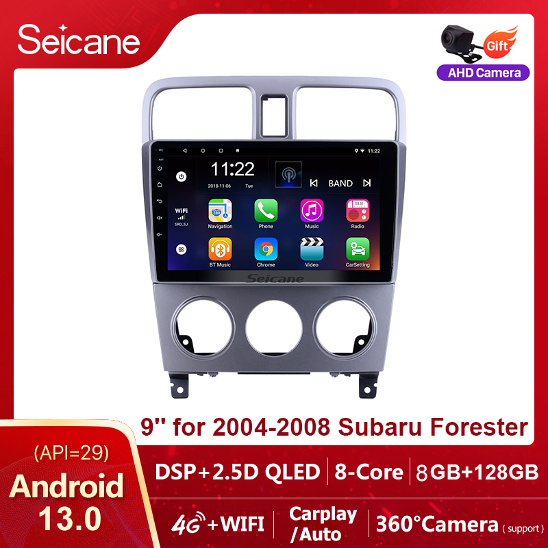 Seicane -9 inch 2.5D QLED Touch Screen Android 13.0 Head Unit for 2004 2005 2006 2007 2008 Subaru Forester 2din Car Radio Stereo GPS Navigation Support SWC Split Screen Netflix PlayStore Waze YouTube ราคา 4,900 บาท*ส่งฟรี