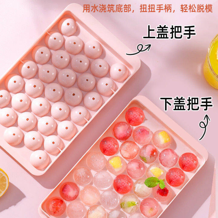 Gambar 1PC Ice Ball Mold Frozen Whiskey Spherical Ice Cube Ice Cube Food Grade Silicone Glue Round Ball Storage Ice Box