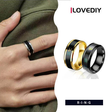 Fashion Smart Mood Ring for Couples - Temperature Sensing