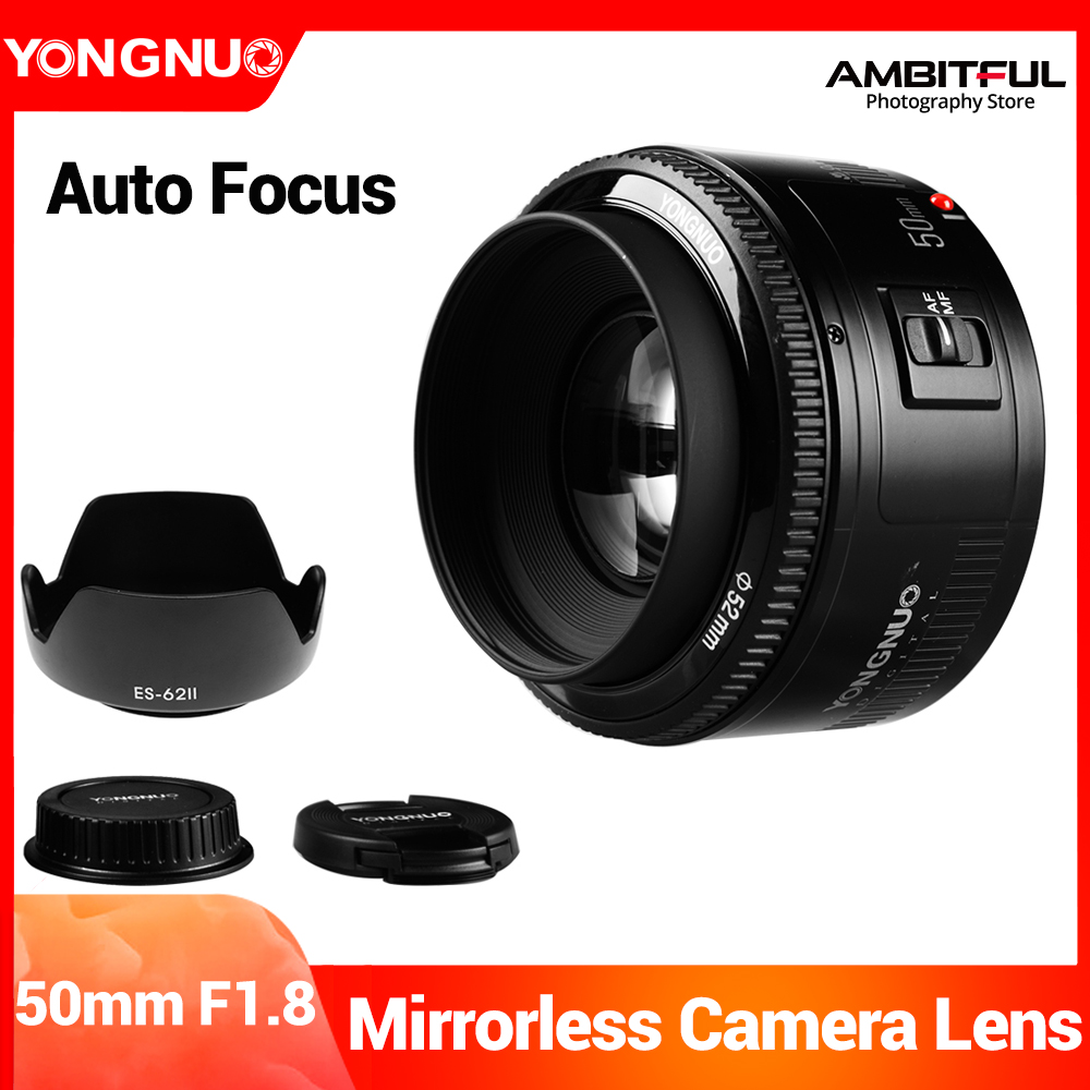 YONGNUO 50mm F1.8 Large Aperture Auto Focus Full frame Camera Lens For Canon Nikon Sony Mirrorless Camera Lens ราคา 2,885 บาท*ส่งฟรี