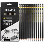 12-Piece Professional Graphite Sketching Pencil Set