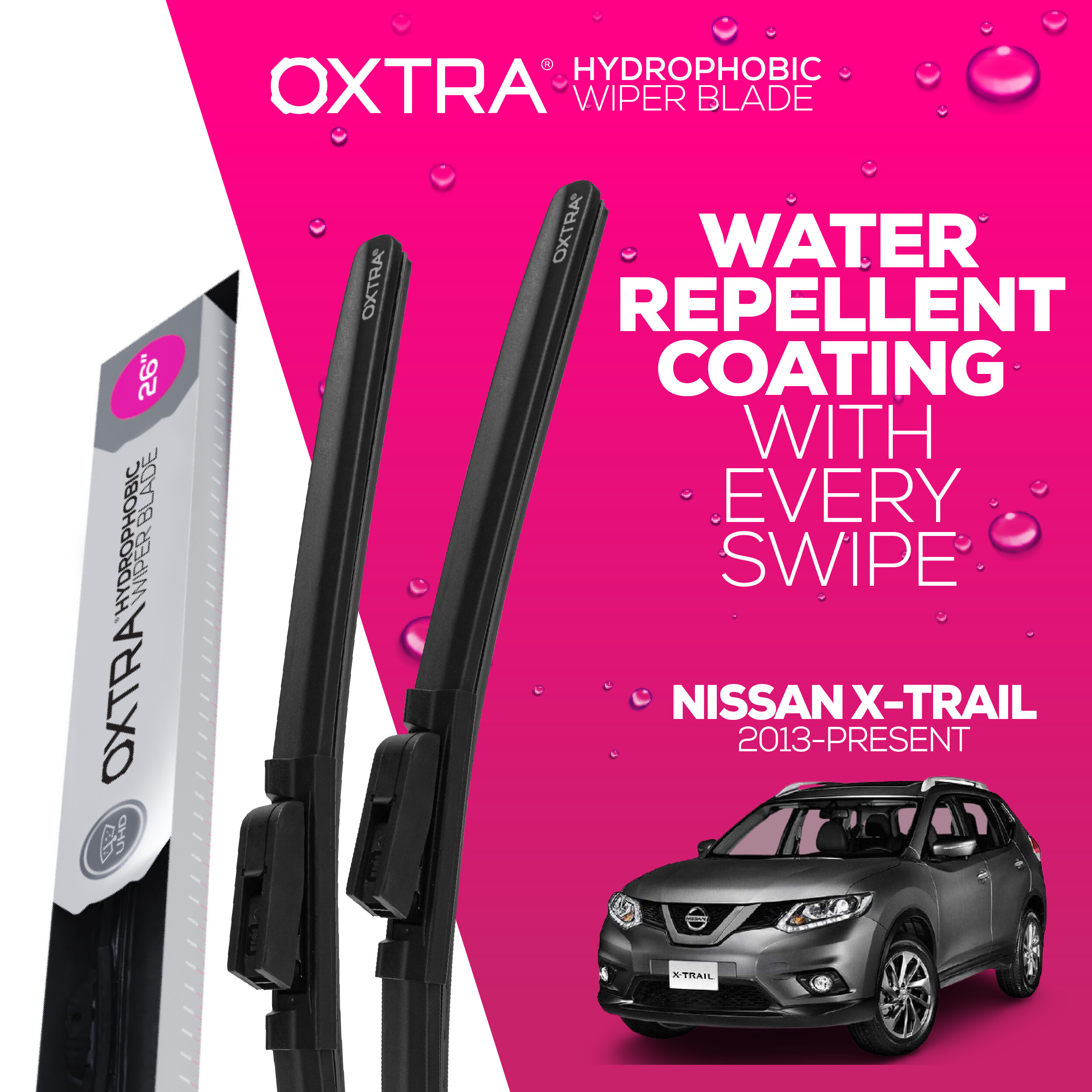 ที่ปัดน้ำฝน Trapo Hydrophobics Nissan X-Trail (2013-Present) ราคา 950 บาท*ส่งฟรี