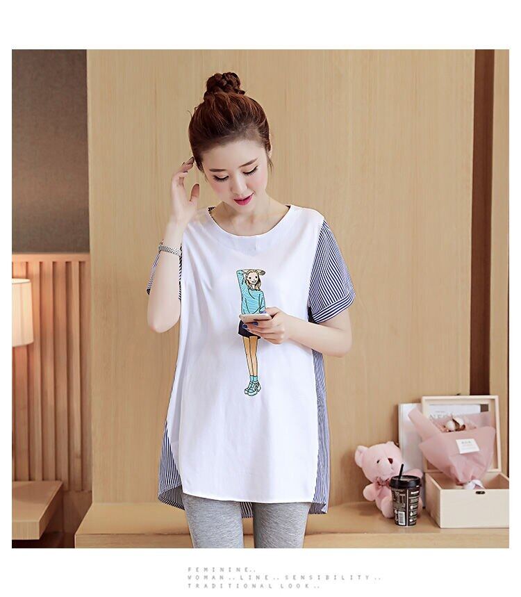 Pregnant womens summer clothes T-shirt suit 2021 new summer fashion maternity clothes short sleeve top loose spring and summer clothes summer