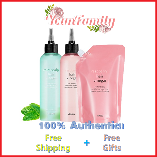 Giấm tóc 200ml quả mâm xôi/quả mâm xôi/da đầu bạc hà