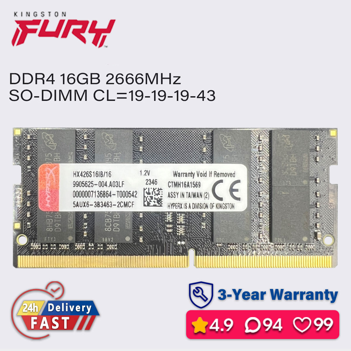 Kingston 16Gb Ddr4 Ram 2666Mhz Sodimm Valueram For Desktops