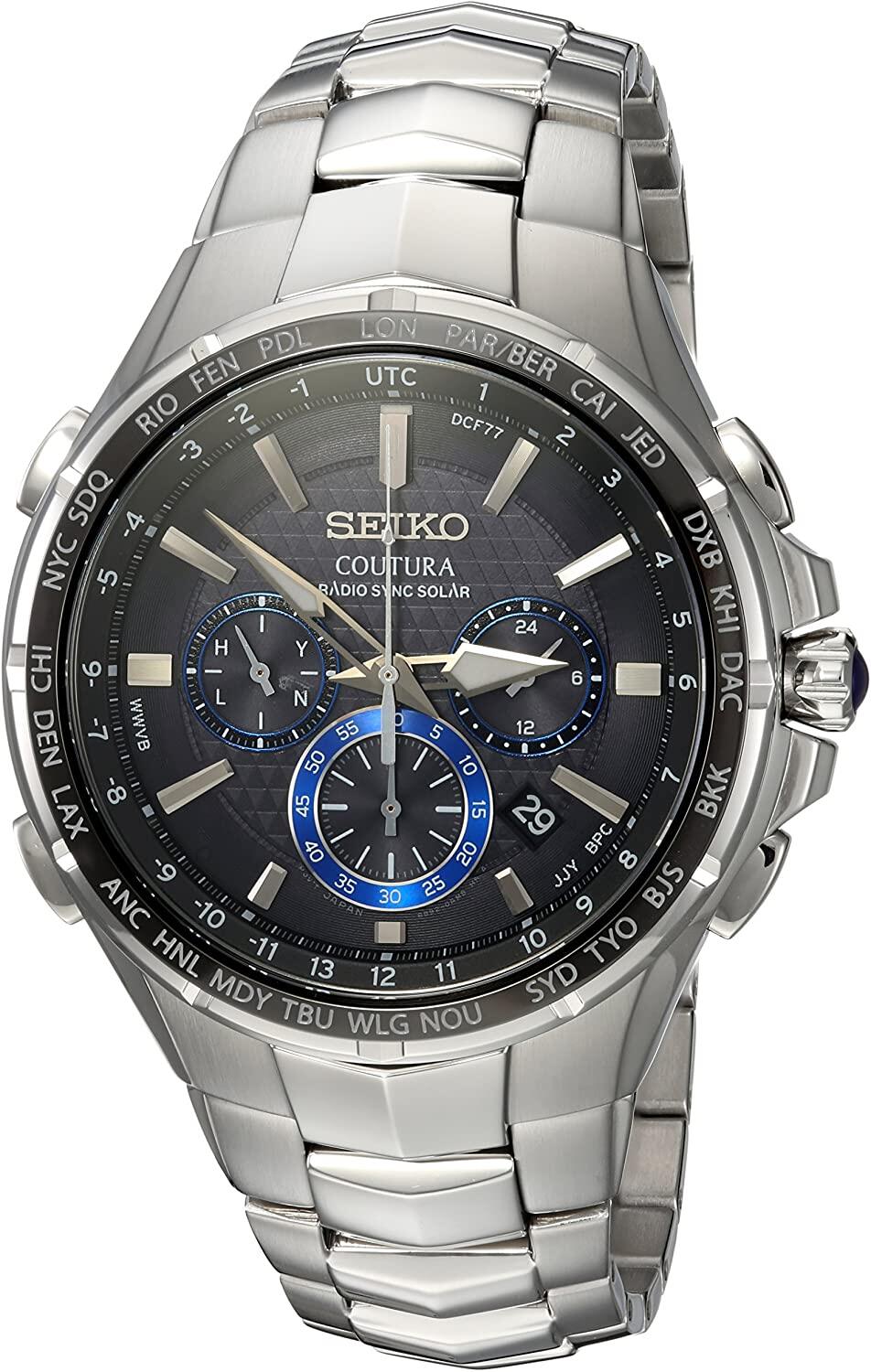 Đồng hồ Seiko cổ sẵn sàng (SEIKO SSG009 Watch) Seiko COUTURA  Japanese-Quartz Watch with Stainless-Steel Strap, Silver,  (Model:  SSG009) [Hộp & Sách hướng dẫn của Nhà sản xuất + Người bán