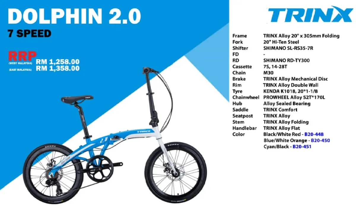 folding bike trinx dolphin 2.0