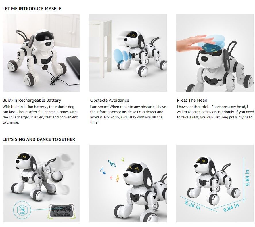 đồ chơi robot deerc cho trẻ em robot điều khiển từ xa có thể lập trình thông minh với cảm biến cử chỉ có mắt led đi bộ nói chuyện hát khiêu vũ quà tặng cho bé trai và bé gái - intl 2