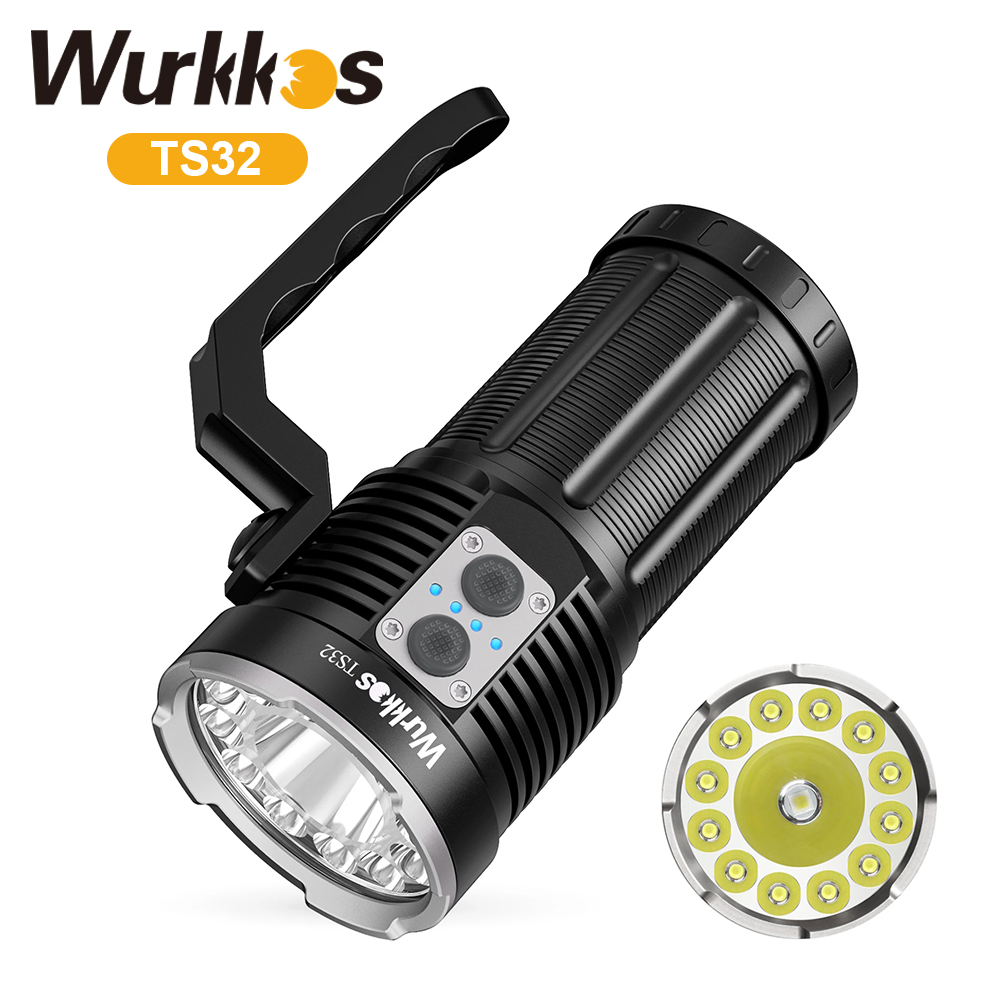 Wurkkos TS32 15000lm Powerful Light USB C Rechargeable 21700 Flashlight XPL2+LH351D/Luminus SFT40 LED with Dual switch and power indicator ราคา 8,850 บาท*ส่งฟรี