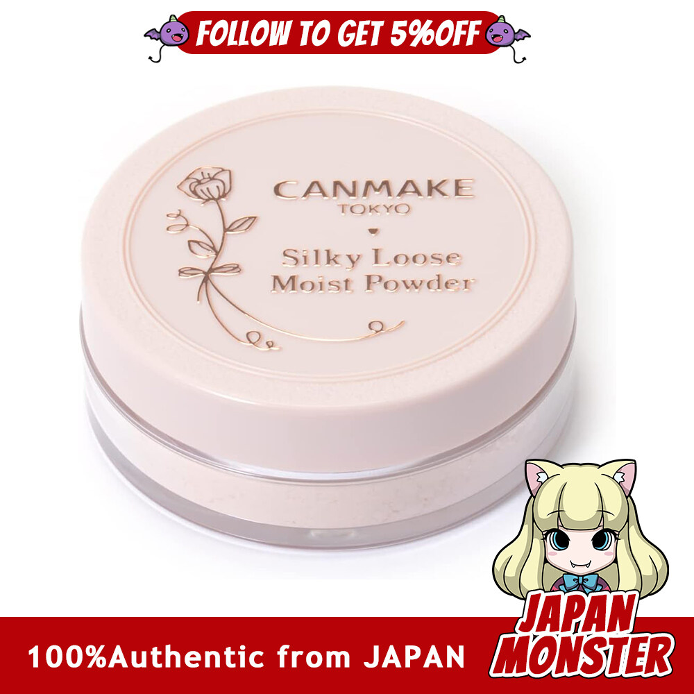 Canmake Silky Loose Moist Powder 01 Silky Beige Loose Powder Removes with Facial Cleanser Moisturizing Powder Soap-Removable Unscented UV Protection 1 pc x 1 Japan