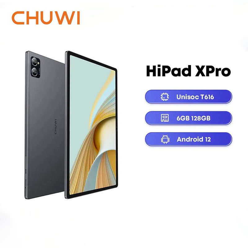 แท็บเล็ต CHUWI HiPad XPro 0.51นิ้ว1920*1200 FHD Unisoc T616 Qcta Core Pad 4G Android12เครือข่าย6GB RAM 128GB แท็บเล็ตพีซี ราคา 5,379 บาท*ส่งฟรี