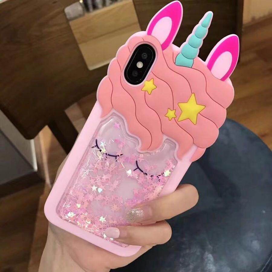 Fifg For Oppo A3s Quicksand Bling Glitter Phone Case Unicorn Silicon Soft Cute Shockproof Back Cover