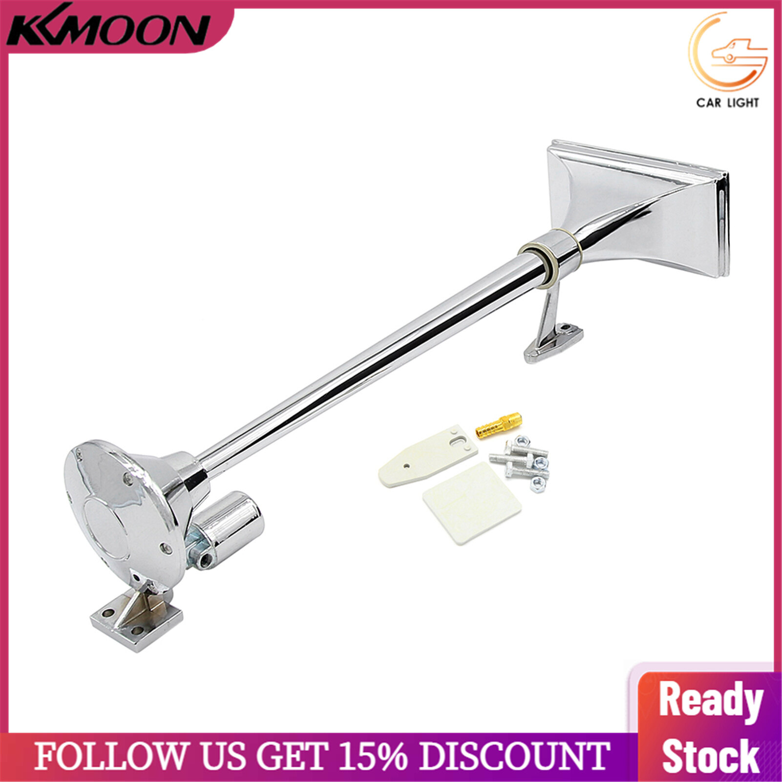 (Lowest Price)Kèn Trumpet Đơn Siêu To Còi Hơi Xe Bán Tải Hình Vuông 12V/24V Có Van Điện Điều Khiển Ống 640MM