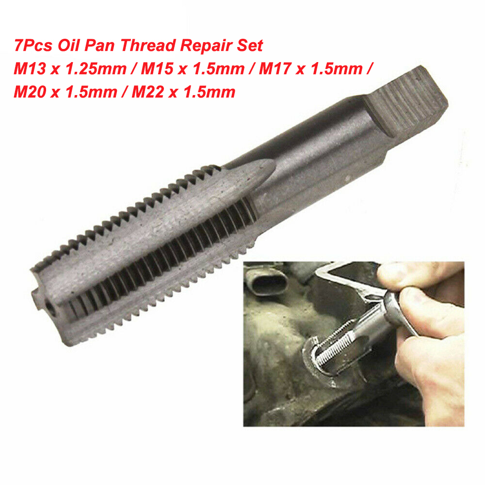 7-Piece M15 Oil Pan Thread Repair Kit – Drain Plug Tool Set For BMW