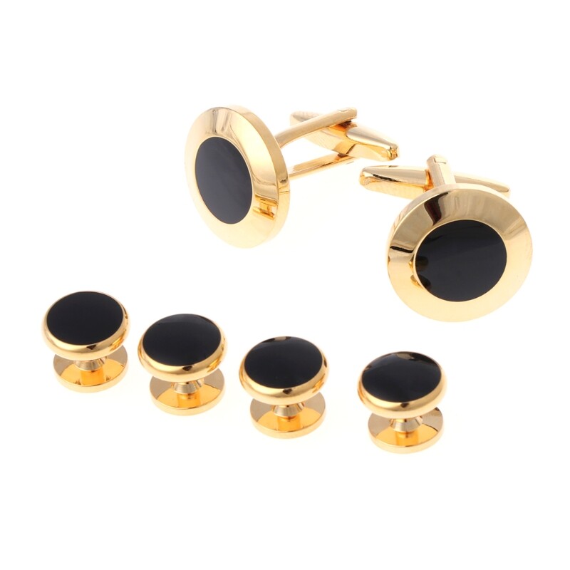 1 Pair Brass Round Cuff Button Cover Cuff Links for Wedding Formal Shirt  Men's Formal Button Covers Imitation Cuff Links