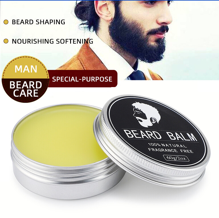 Sáp vuốt râu dưỡng râu nam Kem dưỡng chăm sóc râu Kem tăng trưởng râu tự nhiên dưỡng ẩm cho nam bảo dưỡng râu 60g