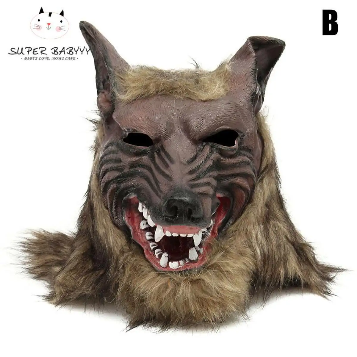 Sby Halloween Latex Getah Wolf Kepala Topeng Rambut Manusia Serigala Sarung Tangan Kostum Parti Menakutkan Hiasan Lazada