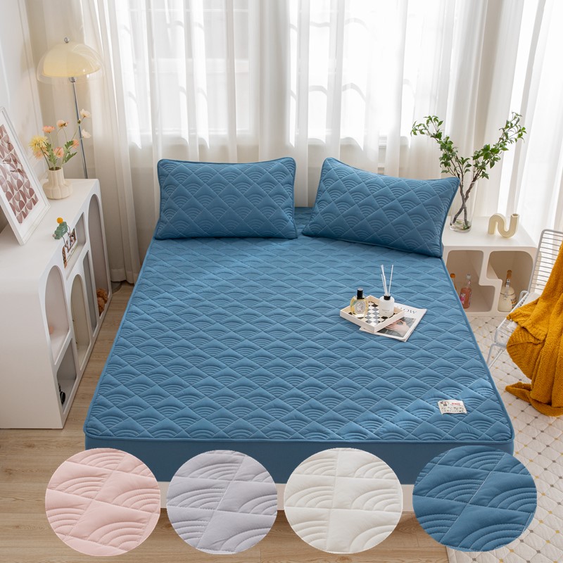 Bọc bảo vệ nệm Cotton với dây Chun Trải giường thoải mái tấm ga trải giường nữ hoàng King size (không có vỏ gối)