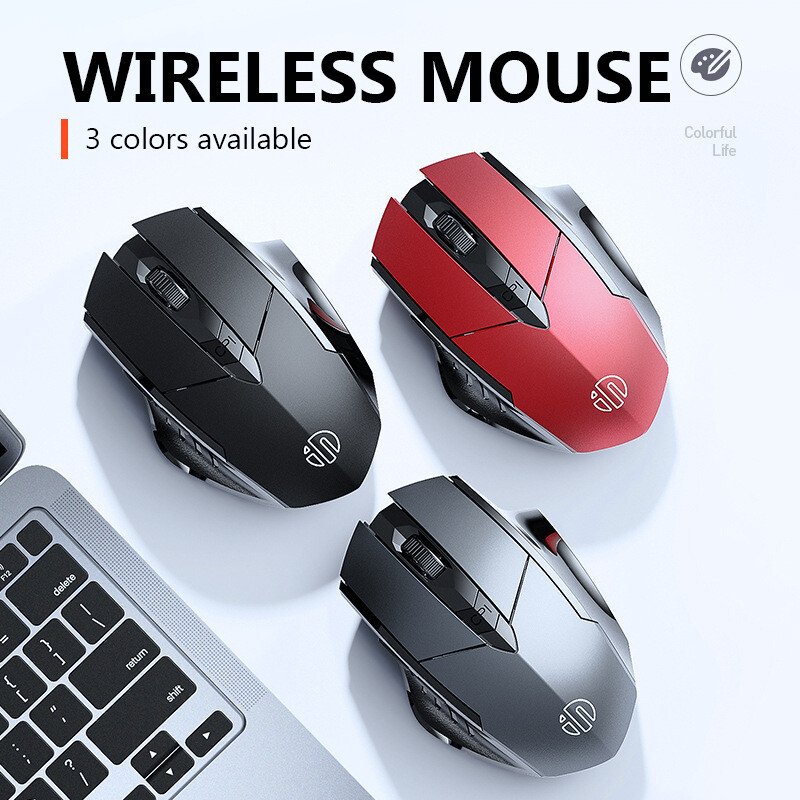 Chuột không dây denk inphic pm6 usb 2.4g chuột chơi game bluetooth có thể sạc lại cho máy tính xách tay