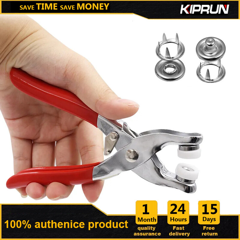 Kiprun Kìm Phụ Kiện Dụng cụ khóa móc Kit cái đính bằng kim loại nút ốc vít bấm đinh tán bouton pression ốc vít tự cài đặt quần áo túi vải jean Clip