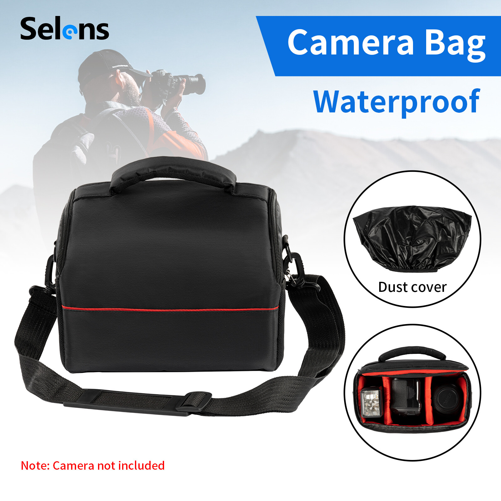 Hộp đựng ống kính đeo vai túi đựng máy ảnh dslr chống nước cho máy ảnh eos slr sony canon nikon