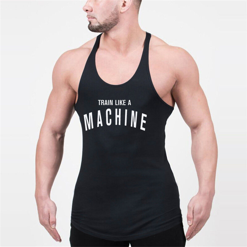 Muscleguys  Men's Gyms Singlets Clothes Y back Stringers Mens Sleeveless Shirt Bodybuilding and Fitness Tank Tops